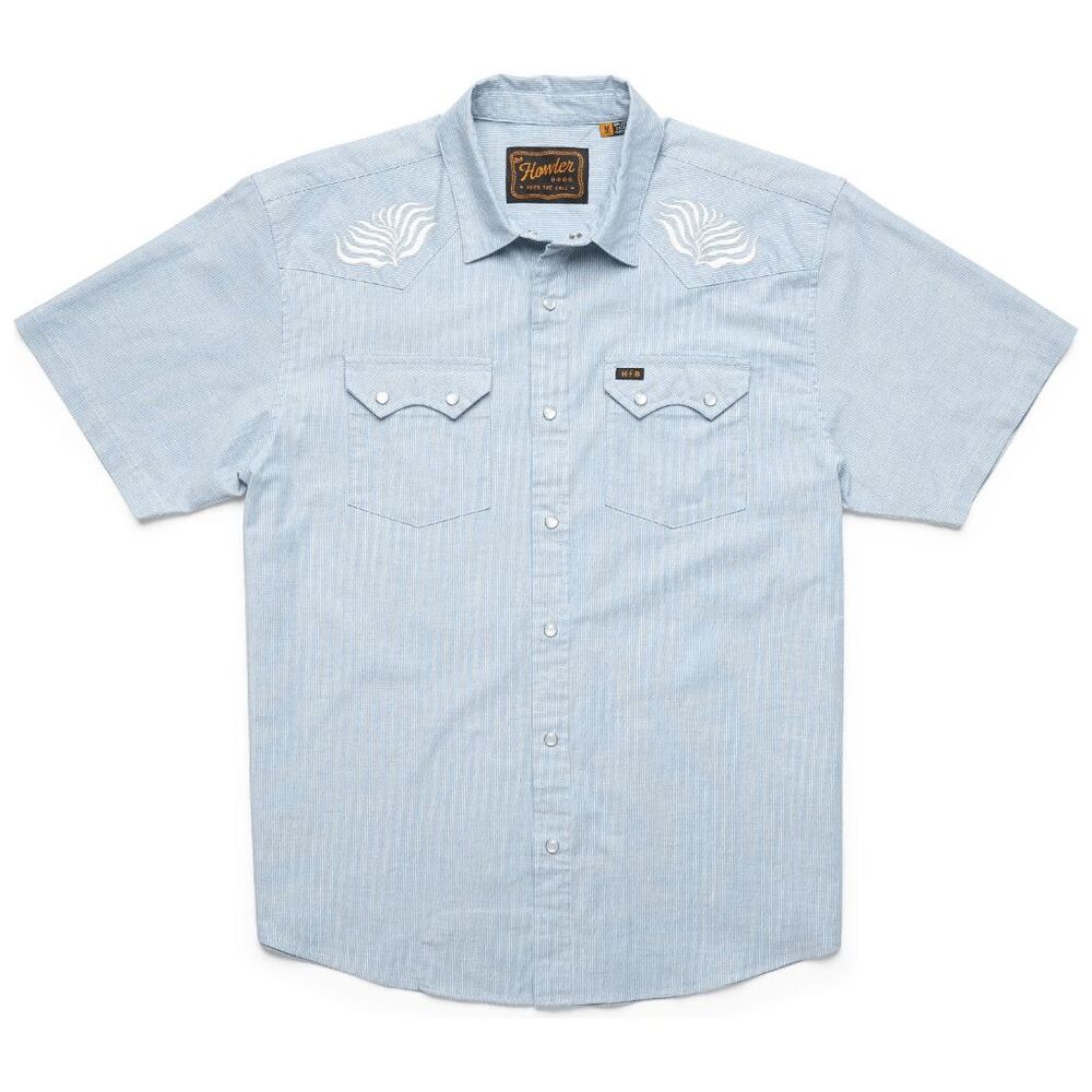Howler Bros Brothers Noche De Paz Indigo Chambray Crosscut Top Men's Size Small